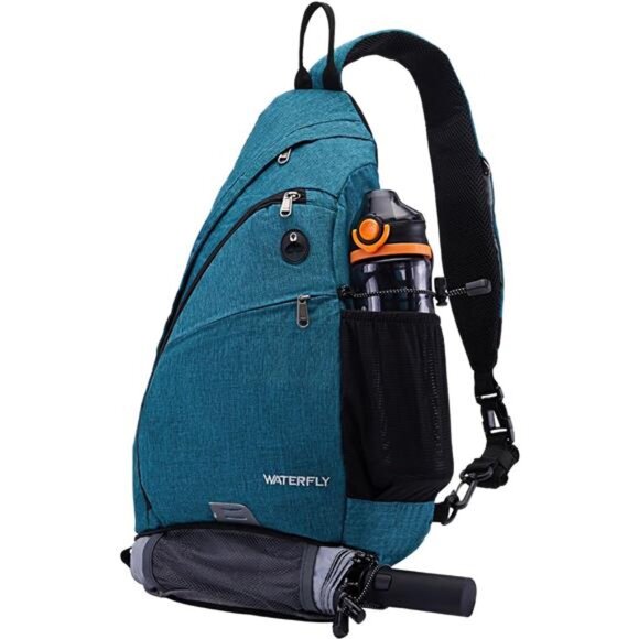 WATERFLY Sling Bag Crossbody Backpack: Over Shoulder Daypack Casual Cross Chest - Picture 1 of 7